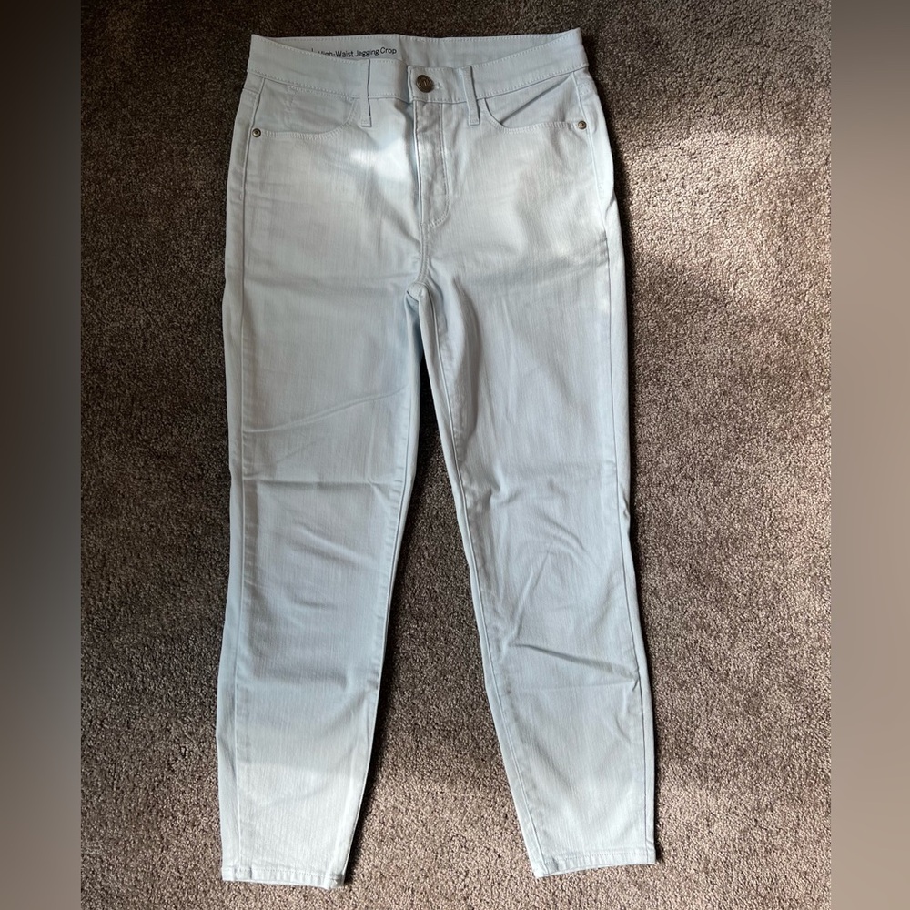 Talbots light blue high waist jegging crop